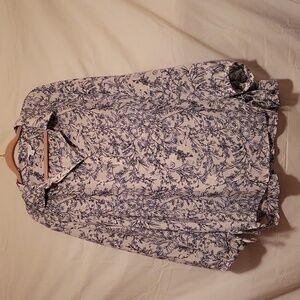 Cynthia Rowley Polyester 2X Sheer Blouse